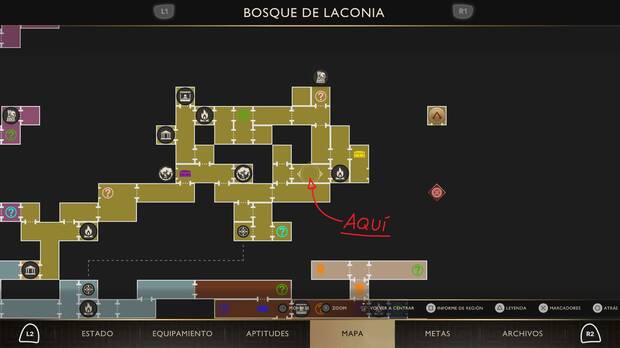 God of War Sons of Sparta - Ubicaci�n en el mapa del jefe Ioke