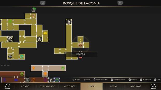 God of War Sons of Sparta - Localización en el mapa del cofre de suministros 12
