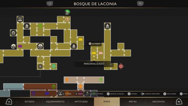 God of War Sons of Sparta - Localización en el mapa del cofre de suministros 14