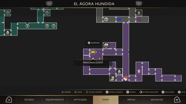 God of War Sons of Sparta - Localización en el mapa del cofre de suministros 54