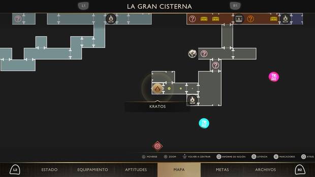 God of War Sons of Sparta - Ubicaci�n en el mapa del nido podrido de t�banos 01