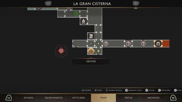 God of War Sons of Sparta - Ubicaci�n en el mapa del nido podrido de t�banos 02