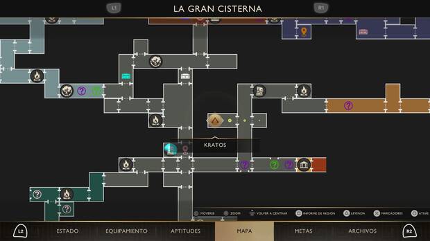 God of War Sons of Sparta - Ubicaci�n en el mapa del nido podrido de t�banos 03