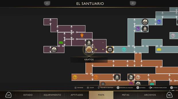 God of War Sons of Sparta - Localizaci�n en el mapa de la esquirla 16