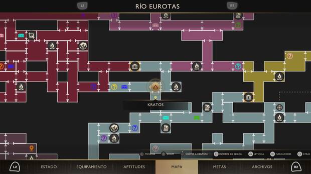God of War Sons of Sparta - Localizaci�n en el mapa de la esquirla 02