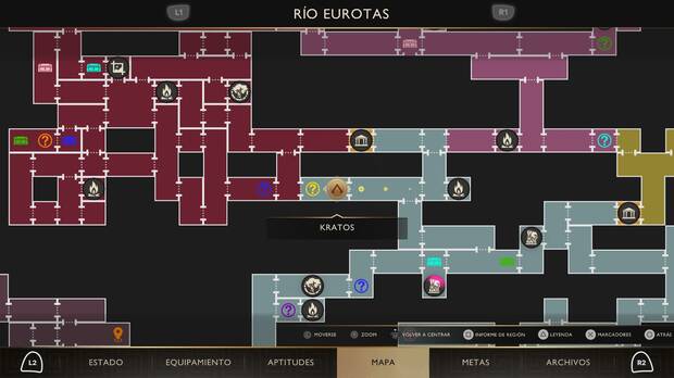 God of War Sons of Sparta - Localizaci�n en el mapa de la esquirla 03