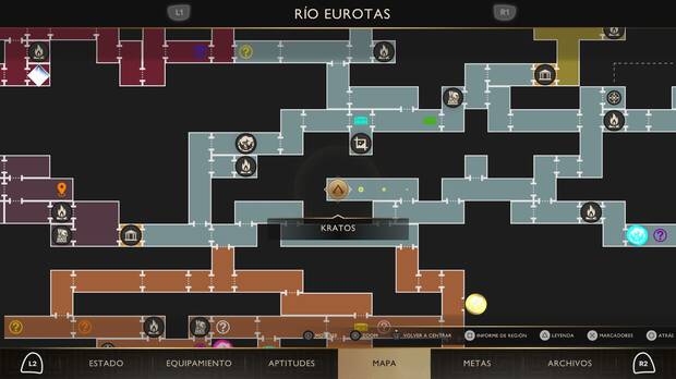 God of War Sons of Sparta - Localizaci�n en el mapa de la esquirla 04