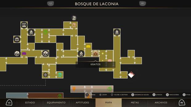 God of War Sons of Sparta - Localizaci�n en el mapa de la esquirla 10