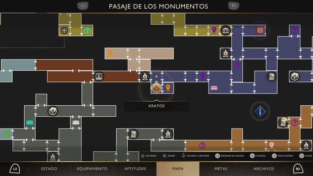 God of War Sons of Sparta - Localizaci�n en el mapa de la esquirla 17