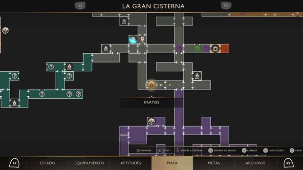 God of War Sons of Sparta - Ubicaci�n en el mapa del Felino olvidado 03