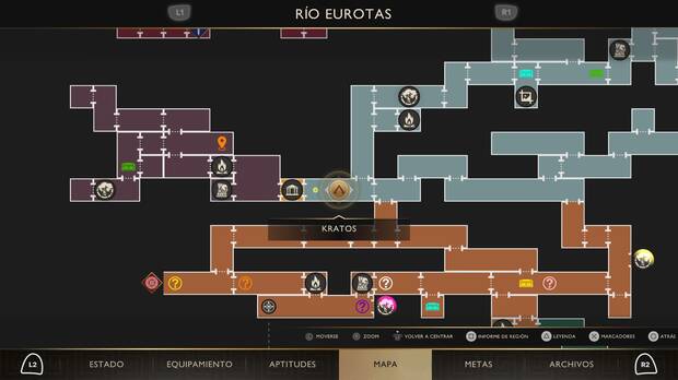 God of War Sons of Sparta - Ubicaci�n en el mapa del Felino olvidado 04