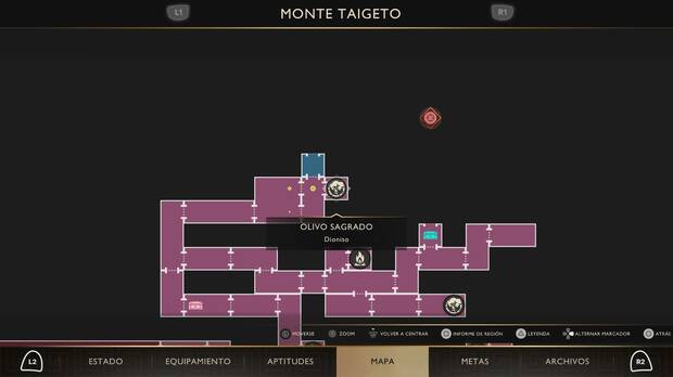 God of War Sons of Sparta - Localización en el mapa del olivo sagrado 15
