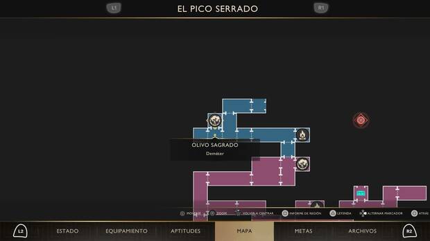 God of War Sons of Sparta - Localización en el mapa del olivo sagrado 16