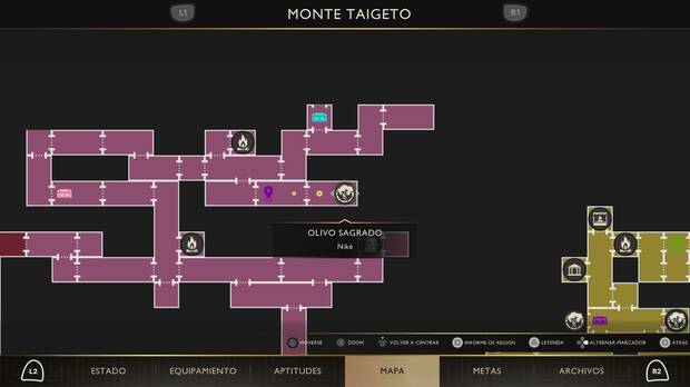 God of War Sons of Sparta - Localización en el mapa del olivo sagrado 14