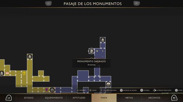 God of War Sons of Sparta - Localizaci�n en el mapa del monumento sagrado 03