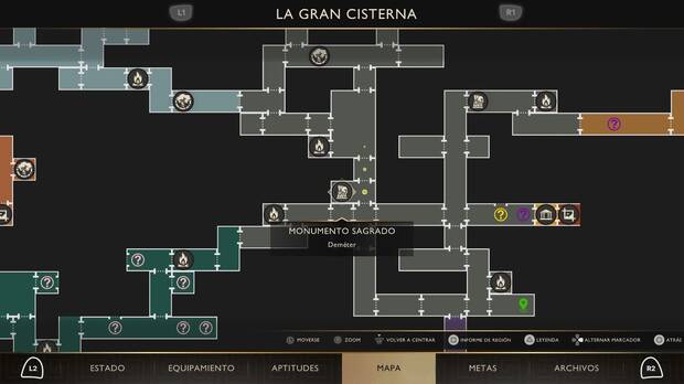 God of War Sons of Sparta - Localizaci�n en el mapa del monumento sagrado 05