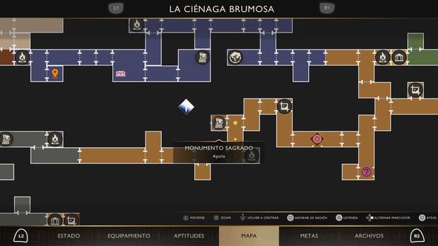 God of War Sons of Sparta - Localizaci�n en el mapa del monumento sagrado 14