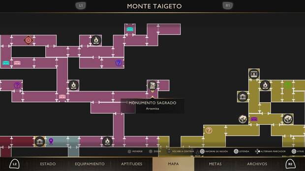 God of War Sons of Sparta - Localizaci�n en el mapa del monumento sagrado 11
