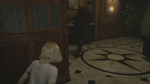 Resident Evil Requiem - Centro de pacientes (III), infectado del lado este del pasillo al norte de la cocina, yendo a apagar la luz del pasillo del lado oeste