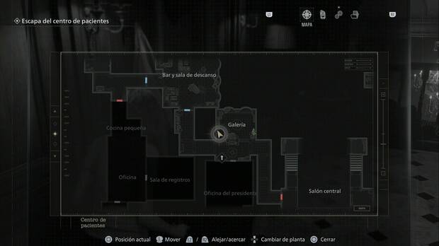 Resident Evil Requiem - Centro de investigación (III), ubicación de la bata de la que se obtiene la Nota doblada en la Galería del ala oeste del Centro de pacientes