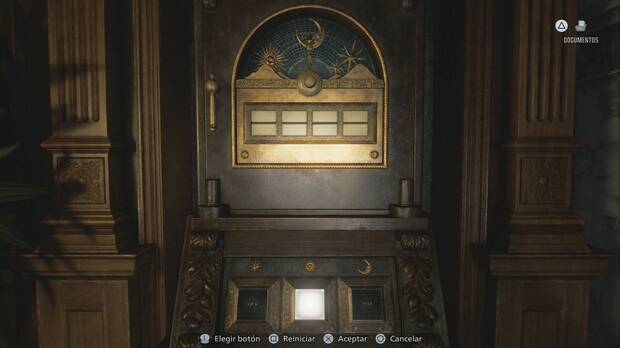 Resident Evil Requiem - Puzle caja de rompecabezas, interfaz del puzle Caja de rompecabezas