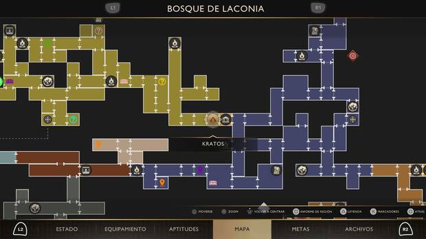 God of War Sons of Sparta - Ubicaci�n en el mapa del Verraco veloz 03