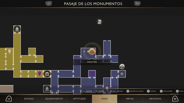 God of War Sons of Sparta - Ubicaci�n en el mapa de Las serpientes secretas 01