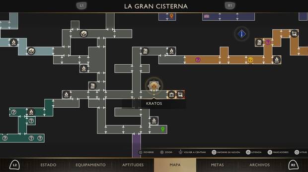 God of War Sons of Sparta - Ubicaci�n en el mapa de Las serpientes secretas 03