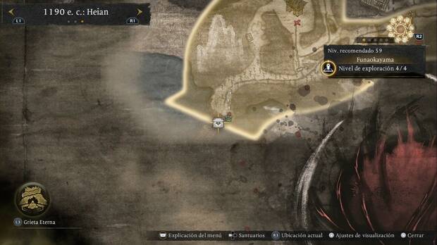 Nioh 3 - Cofres en Funaokayama, ubicaci�n del cofre del Puente del Templo de Honnoji