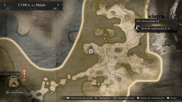 Nioh 3 - Cofres de Sagano, ubicaci�n de la casa del cabo m�s al noroeste de la aldea donde hay un cofre