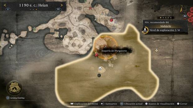 Nioh 3 - Esquirlas del Purgatorio en Nishiichi, ubicaci�n de la esquirla de la costa noroeste