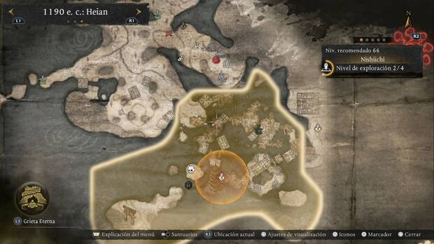 Nioh 3 - Misiones secundarias de 1190, En busca de la eterna juventud, ubicaci�n del cad�ver  del primer hermano