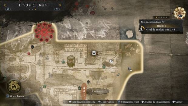 Nioh 3 - Cofres de Hachijo, ubicaci�n del cofre en una casa de la esquina noroeste de la salida nordeste de la regi�n