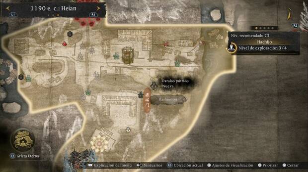 Nioh 3 -  Misiones secundarias de 1190, ubicaci�n del personaje que permite activar Para�so p�trido