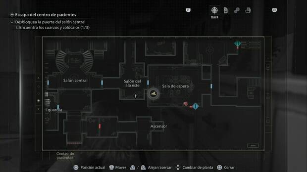 Resident Evil Requiem - Documentos, Reemplazo de cajas fuertes: ubicación del documento en la esquina suroeste de la Sala de espera
