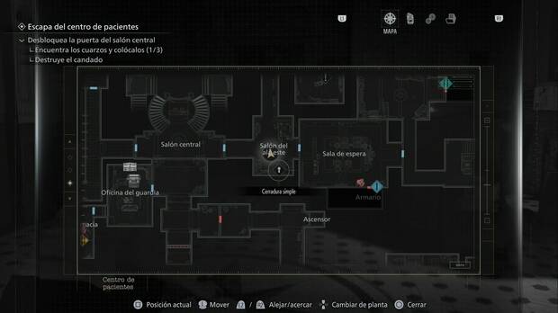 Resident Evil Requiem - Cerraduras simples y ganzúas en el Centro de pacientes, cerradura del Salón del ala este