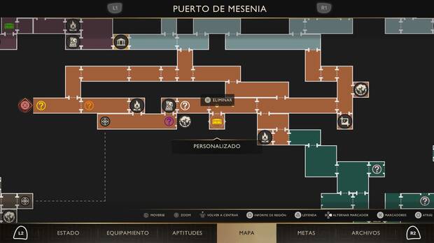 God of War Sons of Sparta - Localización en el mapa del cofre de suministros 32
