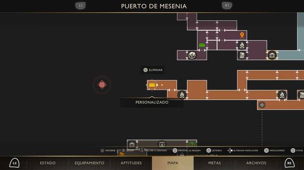 God of War Sons of Sparta - Localización en el mapa del cofre de suministros 34