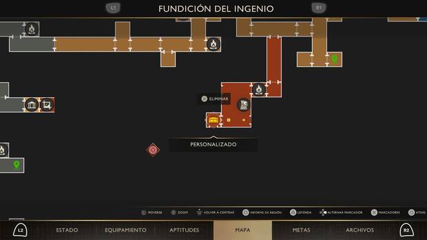 God of War Sons of Sparta - Localización en el mapa del cofre de suministros 58