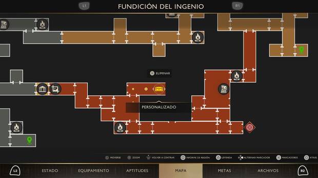 God of War Sons of Sparta - Localización en el mapa del cofre de suministros 62