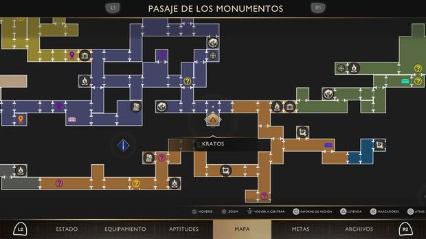 God of War Sons of Sparta - Localizaci�n en el mapa de la esquirla 18