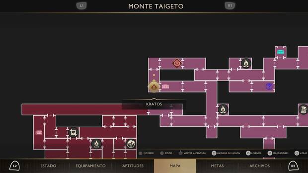 God of War Sons of Sparta - Localizaci�n en el mapa de la esquirla 08