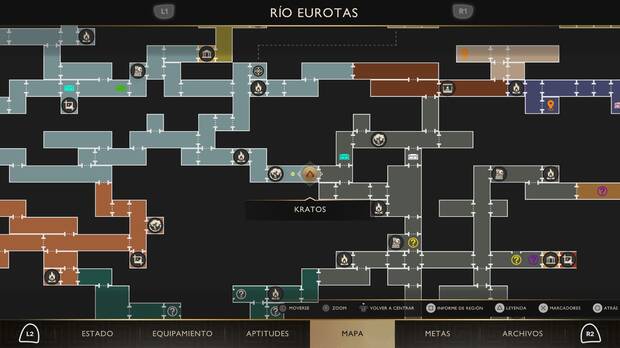 God of War Sons of Sparta - Localizaci�n en el mapa de la esquirla 05