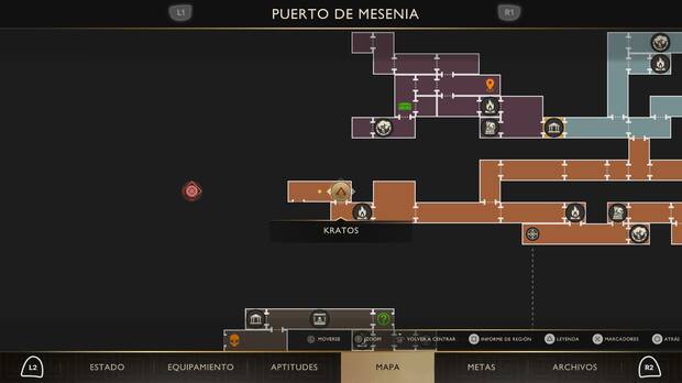 God of War Sons of Sparta - Localizaci�n en el mapa del objeto de valor 08