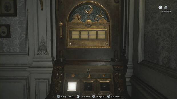 Resident Evil Requiem - Caja de rompecabezas (II), interfaz del c�digo del puzle