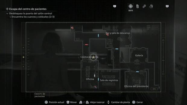 Resident Evil Requiem - Mr. Raccoon en el Centro de pacientes (III), figura en la Cocina pequeña de la esquina suroeste de la primera planta