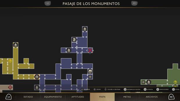 God of War Sons of Sparta - Ubicación en el mapa del jefe Apate