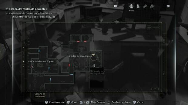 Resident Evil Requiem - Centro de pacientes (III), ubicación del despacho anterior a la Oficina del jefe de seguridad donde hay dos documentos