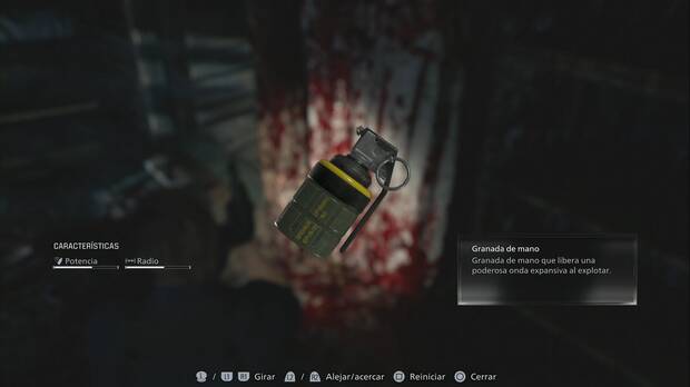 Resident Evil Requiem - Armas, Granada de mano de Leon