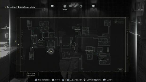 Resident Evil Requiem - Centro de pacientes (IV), ubicación de Leon al bajar del ático del Centro de pacientes